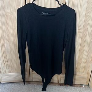 Abercrombie & Fitch Black Long Sleeve Bodysuit
